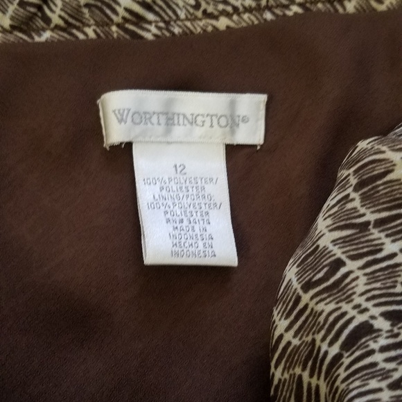 Brown print High Low Skirt size 12 - Picture 5 of 5